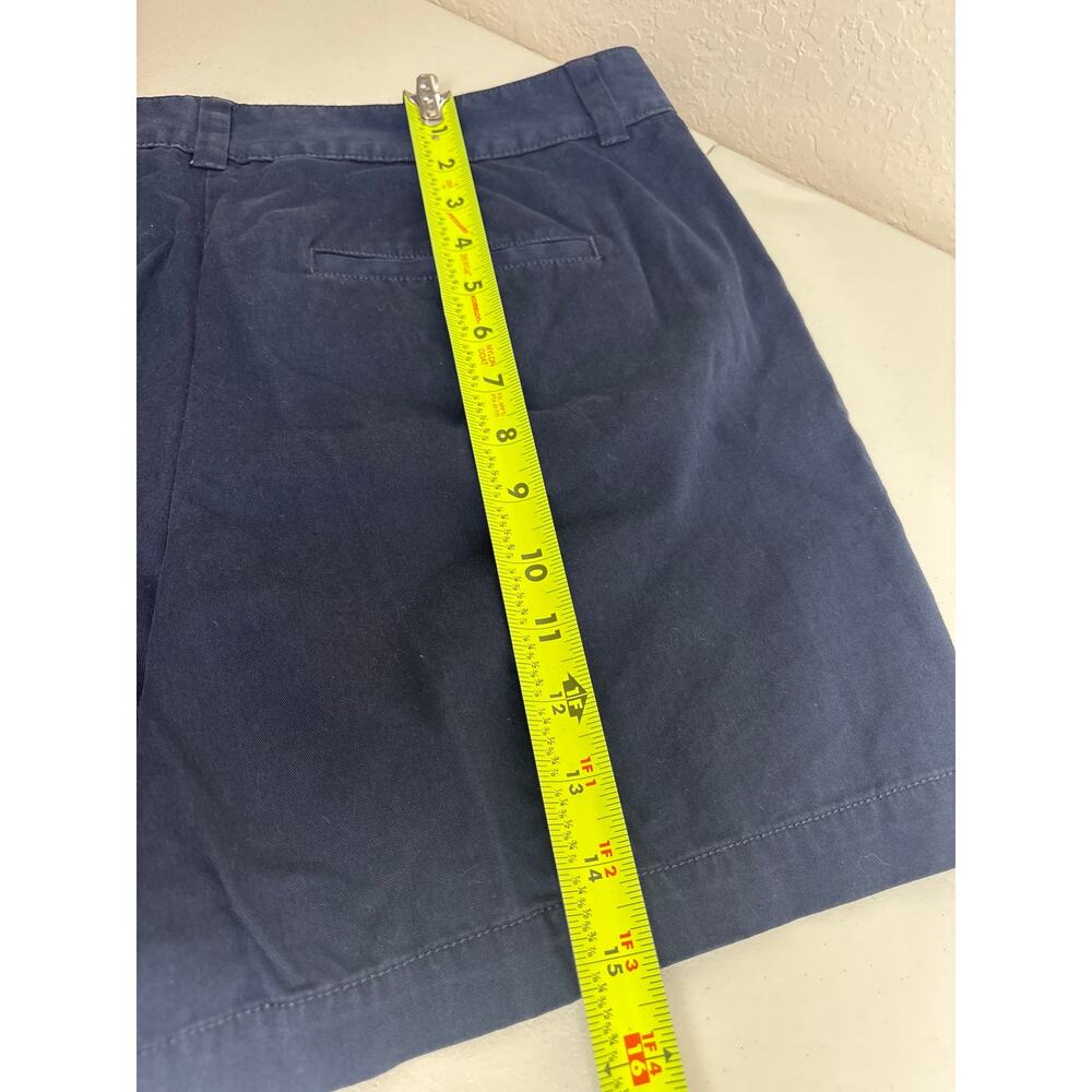 LOFT Navy Shorts Size 8 6” Inseam Mid Rise Classic Cotton Summer - Picture 6 of 6